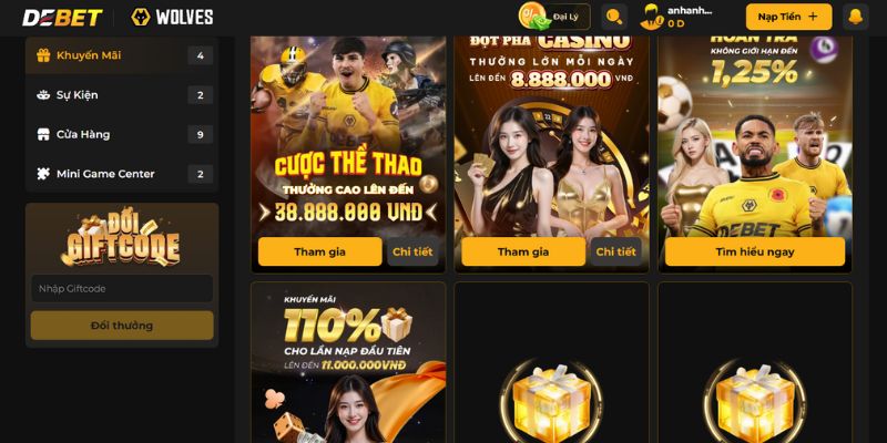 Top 15 Nhà Cái Tặng Tiền Miễn Phí 2025 Nhận Thưởng Ngay 4 DEBET tặng gấp đôi khi nạp lần đầu